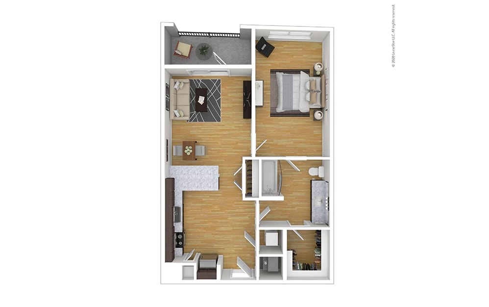 Gray 1-Bedroom Optimist Park Apartment in Charlotte