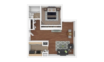 Ethan 1 bedroom 1 bath 800 square feet