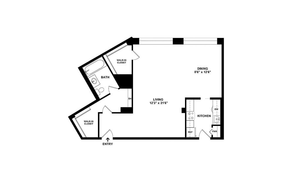S4 - Affordable Studio 1 bath 672 square feet (2)