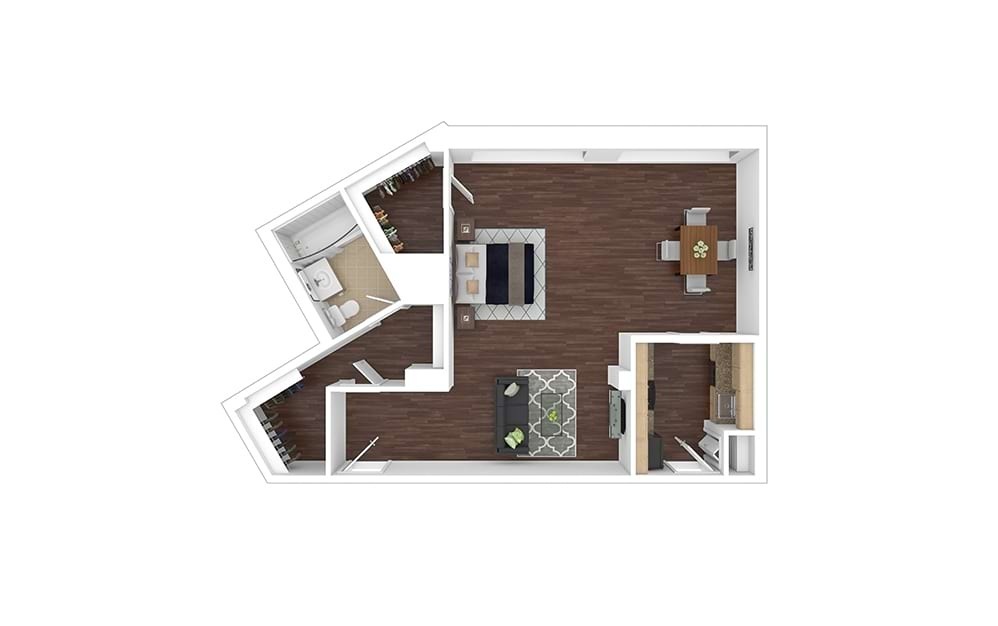 S4 - Affordable Studio 1 bath 672 square feet