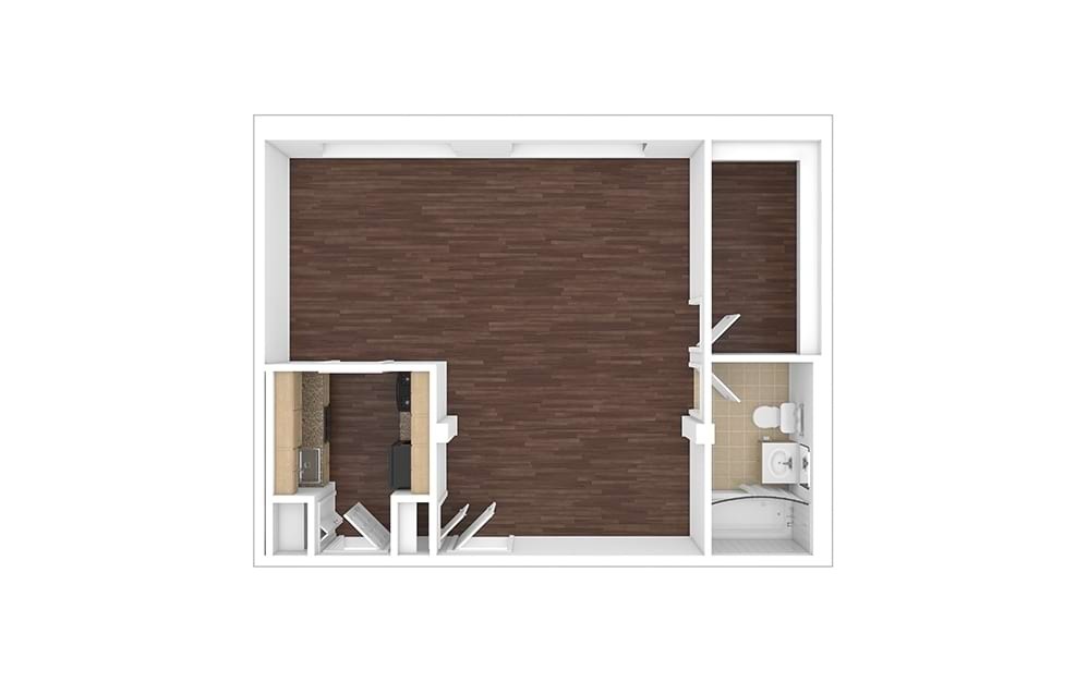 S1 - Affordable Studio 1 bath 546 square feet (1)