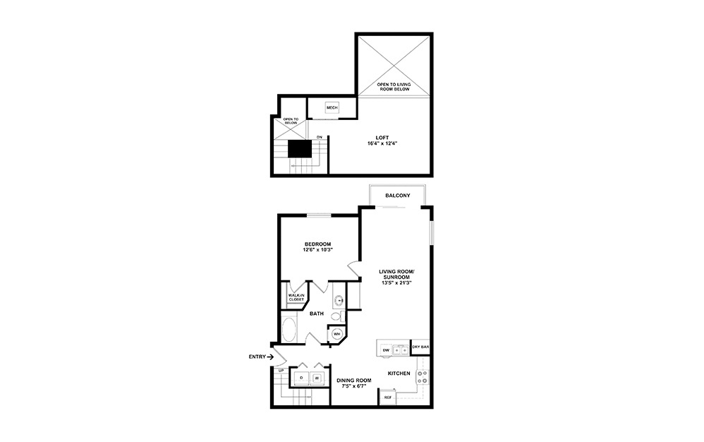 A7 1 bedroom 1 bath 1167 square feet (2)