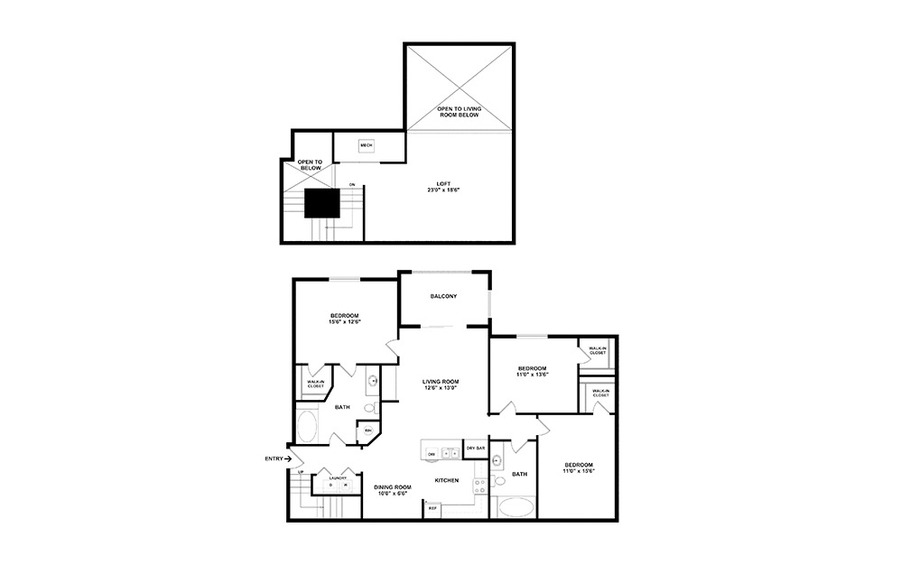 C5 3 bedroom 2 bath 1505 square feet (2)