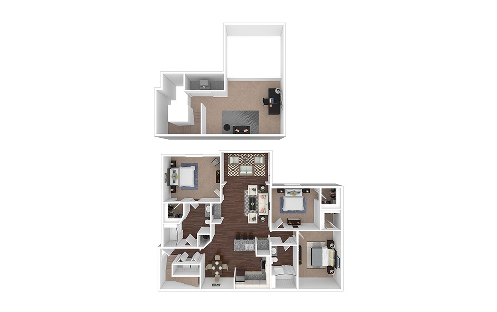 C7 3 bedroom 2 bath 1633 square feet