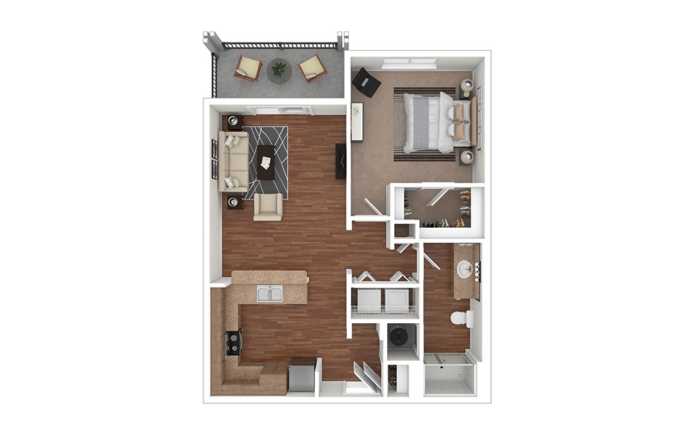 Prime 2 1 bedroom 1 bath 777 square feet