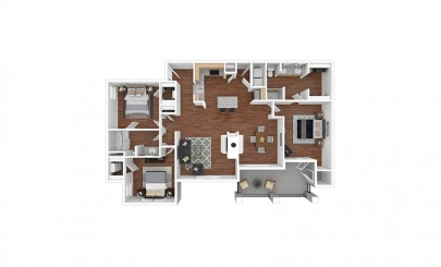 Stacy 3 Bedroom Valley Ranch Apartment in Irving