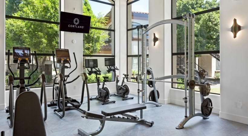 Newly Renovated, 24/7 Fitness Center at Our South Mountain Village Apartment Community