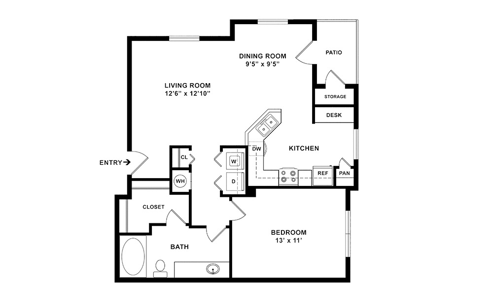 Monticello 1 bedroom 1 bath 797 square feet (2)