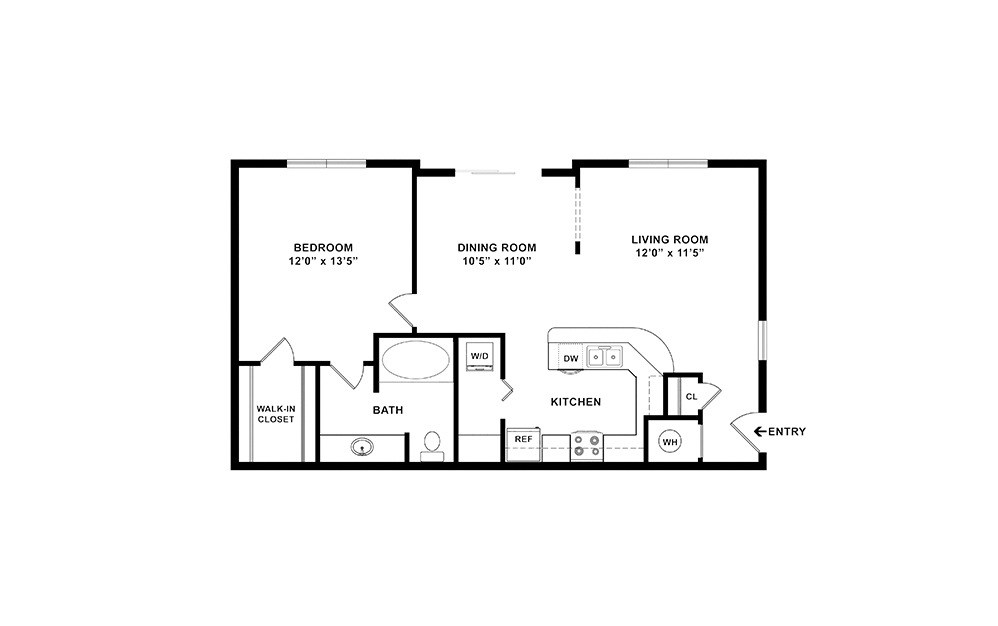 Ridglea 1 bedroom 1 bath 761 square feet (2)