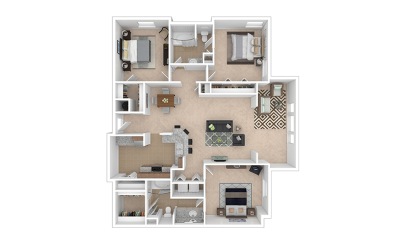 Westover with Sunroom 3 bedroom 2 bath 1558 square feet