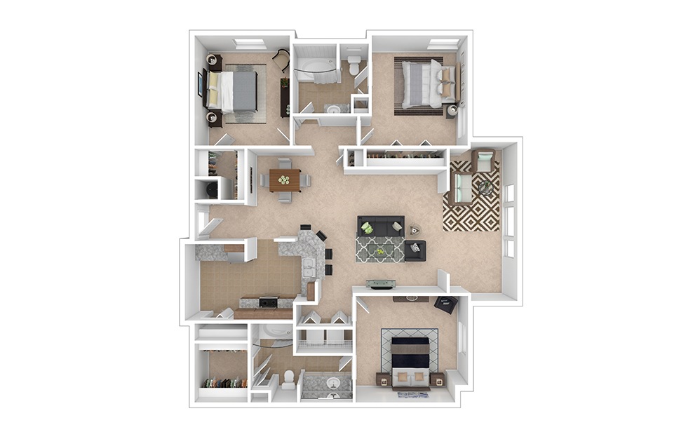 Westover with Sunroom 3 bedroom 2 bath 1558 square feet
