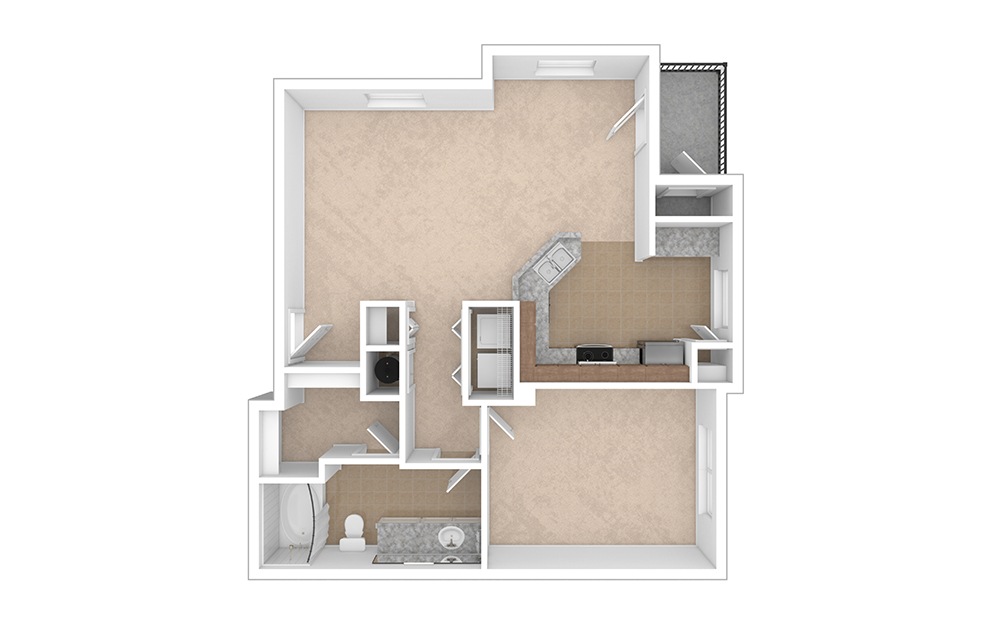Monticello 1 bedroom 1 bath 797 square feet (1)