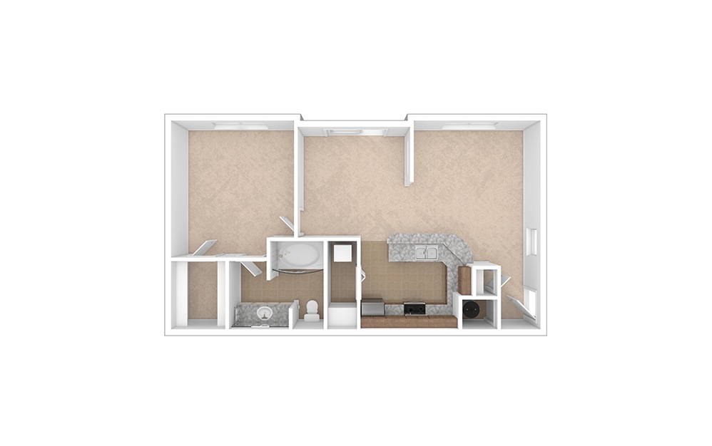 Ridglea 1 bedroom 1 bath 761 square feet (1)