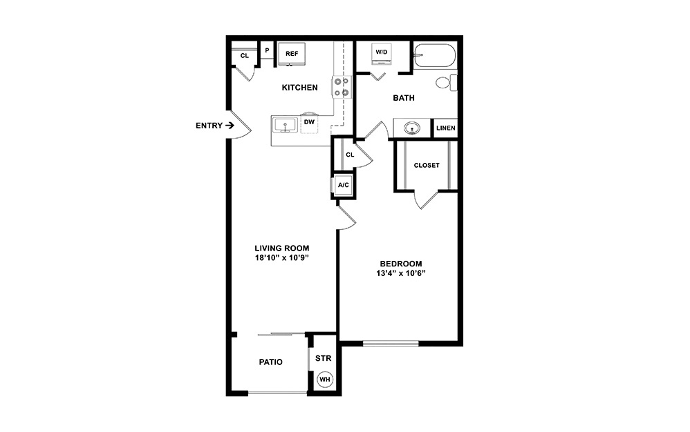 Hermann - Renovated  1 bedroom 1 bath 658 square feet (2)