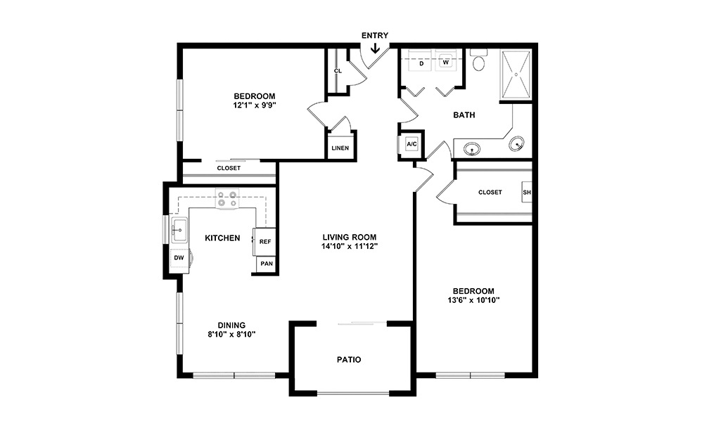 Rice - Renovated  2 bedroom 1 bath 933 square feet (2)