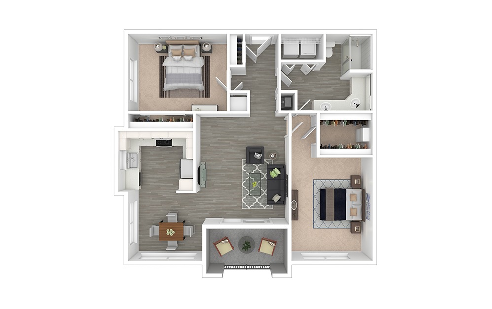 Rice - Renovated  2 bedroom 1 bath 933 square feet