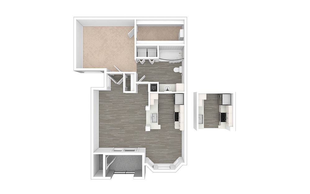 Lovett - Renovated  1 bedroom 1 bath 728 square feet (1)