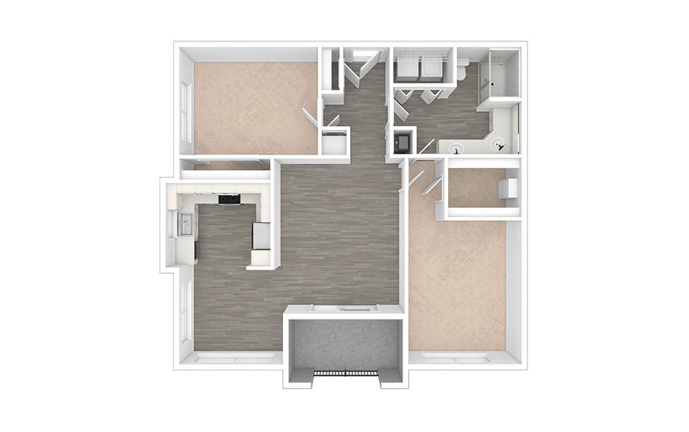 Rice - Renovated  2 bedroom 1 bath 933 square feet (1)