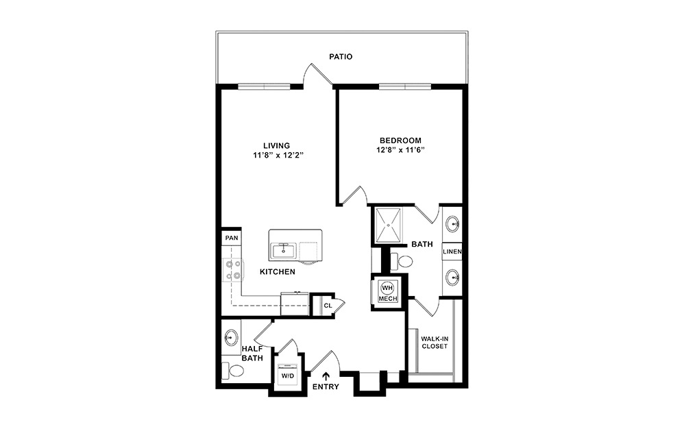 East Bay 1 bedroom 1.5 bath 900 square feet (2)