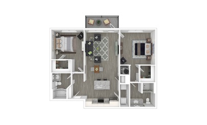 McKay 2 bedroom 2 bath 1175 square feet