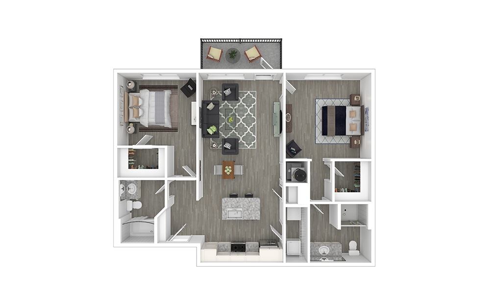 McKay 2 bedroom 2 bath 1175 square feet