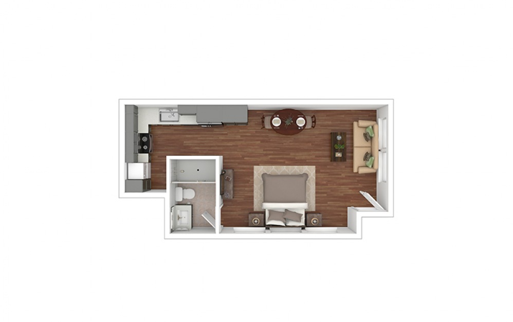 Dixie Studio Floor Plan at Our North Scottsdale Apartments