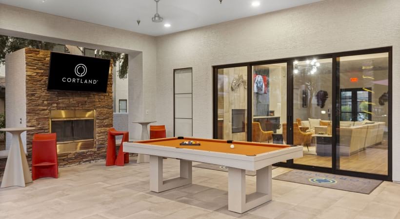Outdoor Lounge with Pool Table at Our Ahwatukee, AZ Apartments