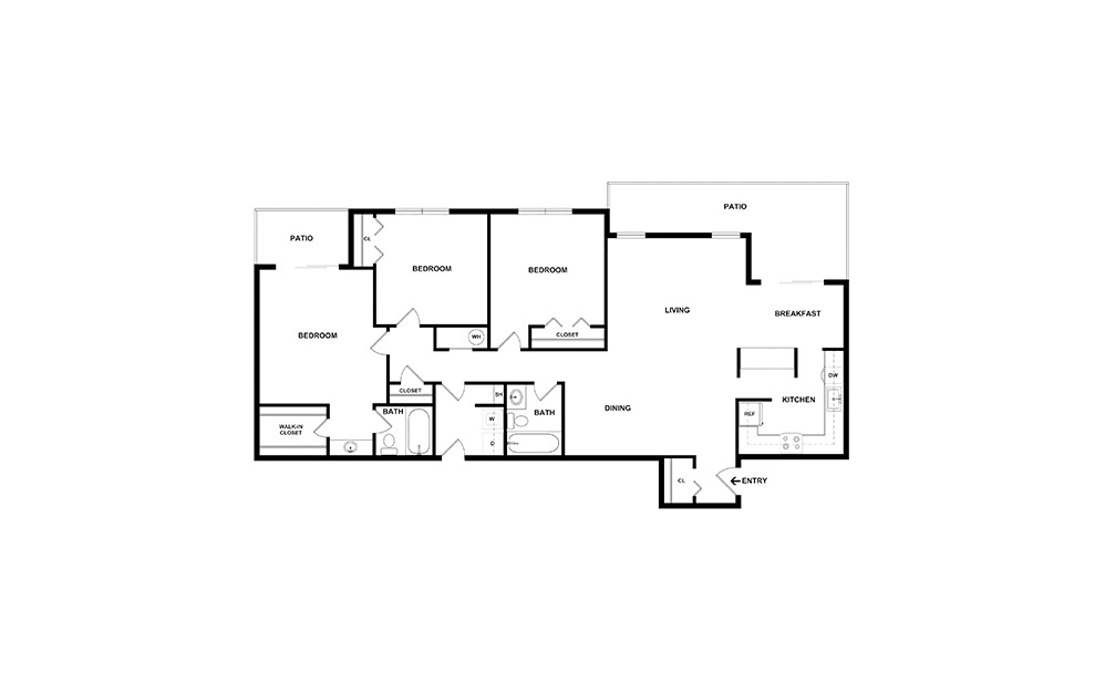 Calla Lily Premium 3 bedroom 2 bath 1520 square feet (2)
