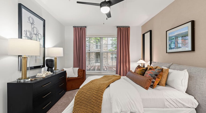 Spacious Bedroom With Large Windows 