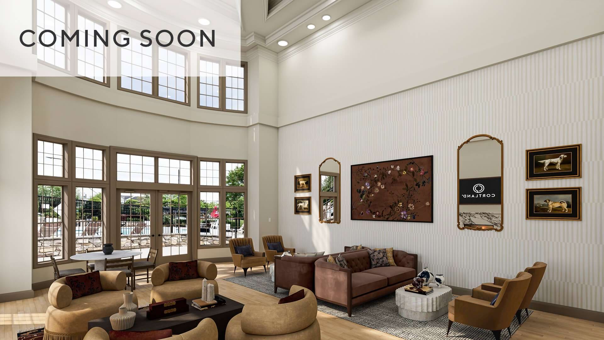 Resident Clubhouse with a Lounge Area at Our Dulles Apartments