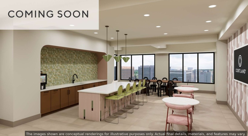 Newly Renovated Resident Clubhouse with WiFi, a HDTV, and Billiards at Our Apartments in Crystal City Near Arlington
