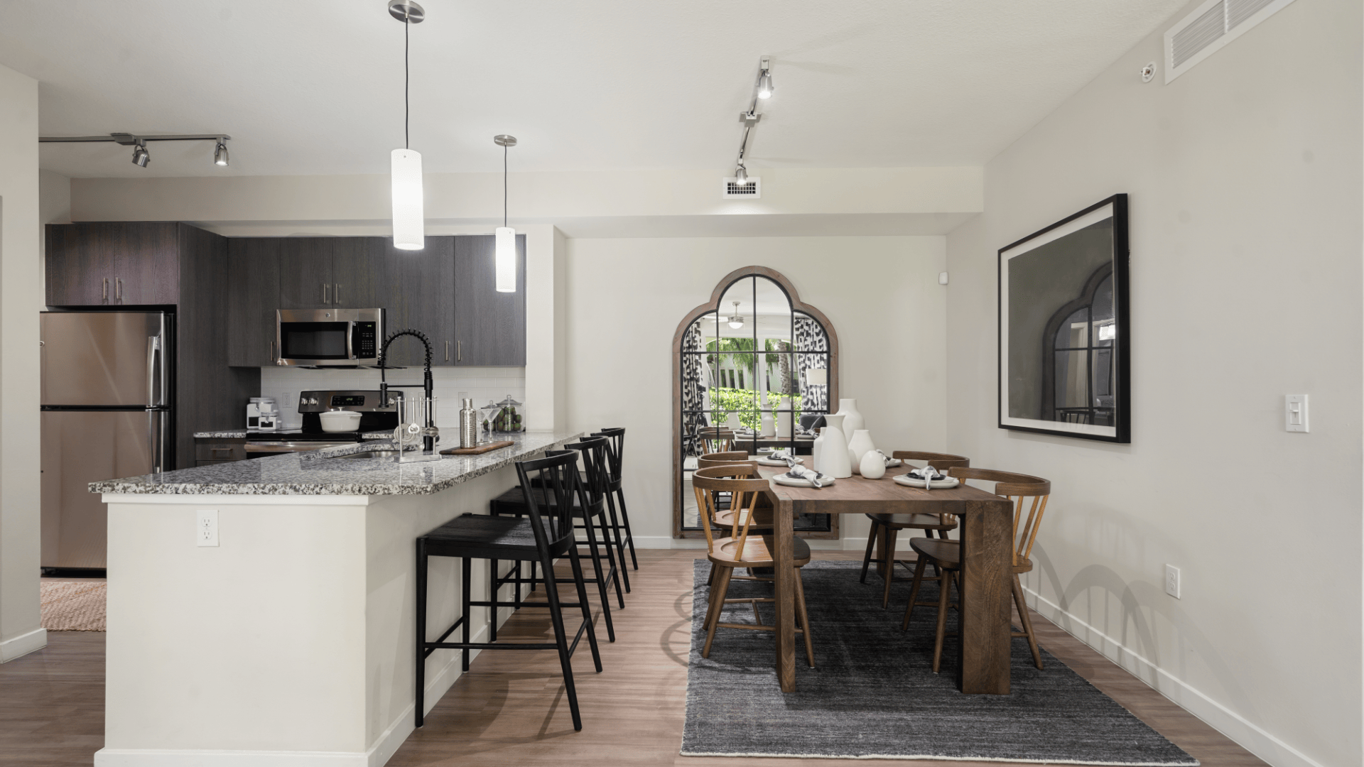 Kitchen With Stainless Steel Appliances at Our Cortland Hollywood Beach Apartments