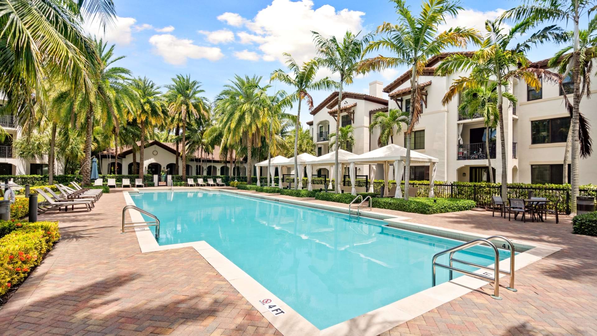Resort-Style Pool at Our Apartments for Rent in Hollywood, FL