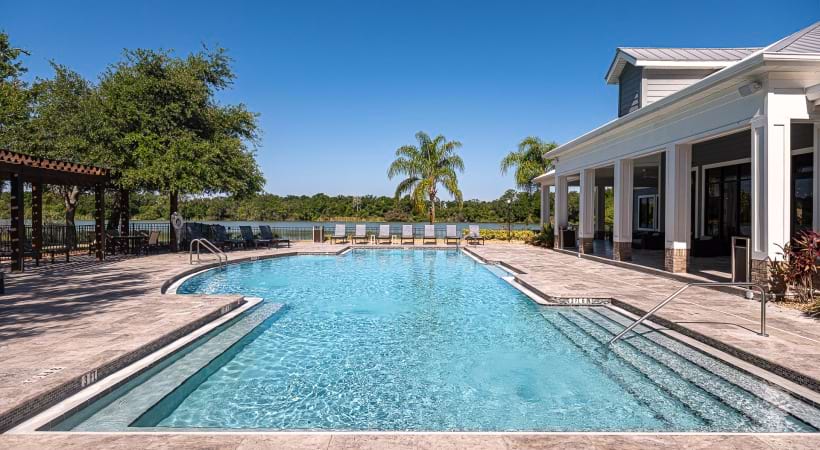 Resort-Style Pool and Sun Deck at our apartments for rent in Tampa Bay
