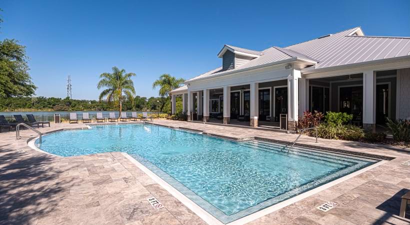 Resort-Style Pool and Sun Deck at our apartments for rent in Tampa Bay