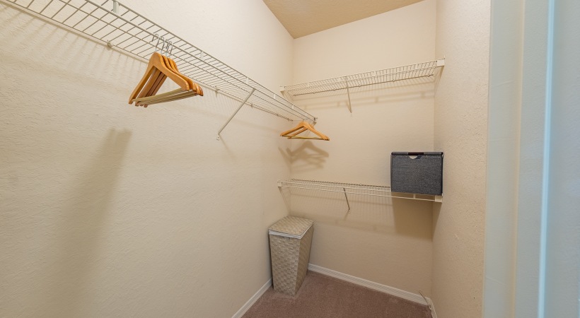 Spacious Walk-In Closets at our apartments for rent in Tampa Bay, FL