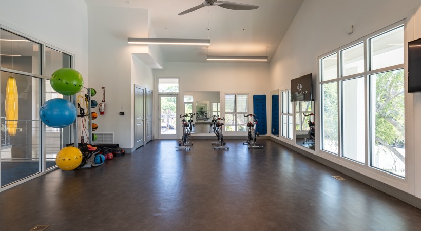Two-Story, 24/7 Fitness Center and Yoga/Spin Studio at Cortland Bowery