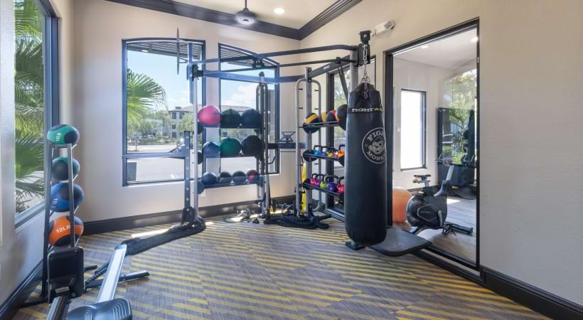 Fitness Center with Yoga/Spin Room at our apartments for rent in St. Pete, FL