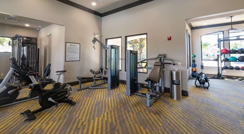 Fitness Center with Yoga/Spin Room at Cortland Brighton Bay