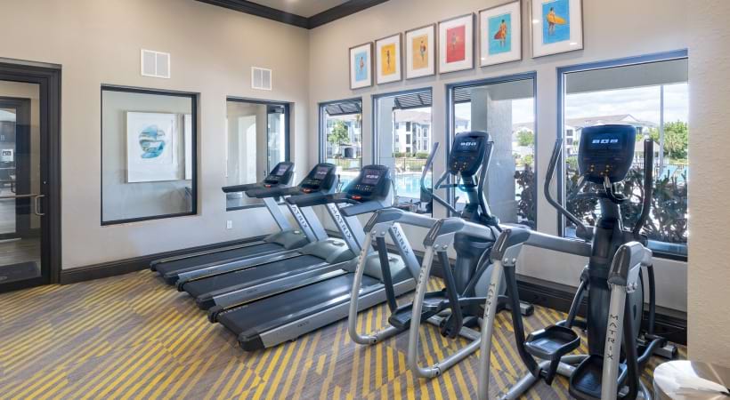 Fitness Center with Yoga /Spin Room at Cortland Brighton Bay