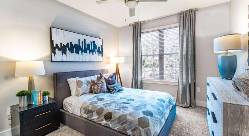 Spacious Bedroom with Large Windows at Our Chamblee Apartments in Atlanta