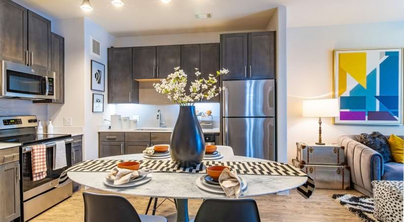 Kitchen with Stainless Steel Appliances at Our Apartments Near Chastain Park