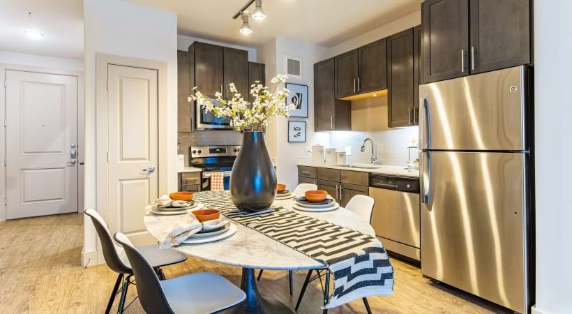 Kitchen with Stainless Steel Appliances at Our Apartments in Buckhead, Atlanta, GA