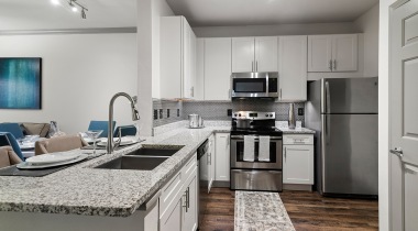 Stainless Steel Appliances in the Kitchen of Our Apartments Near Lewisville Lake