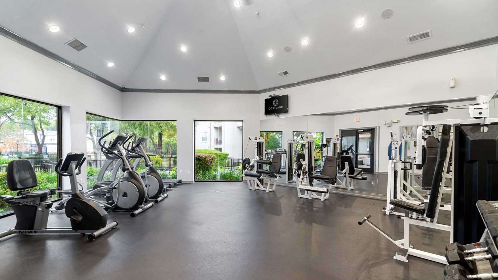 Spacious Fitness Center at Our Cooper St. Apartments