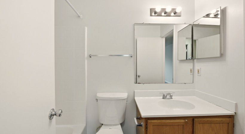 Modern Bathroom with a Deep-Soaking Bathtub at Our Leesburg Apartments for Rent