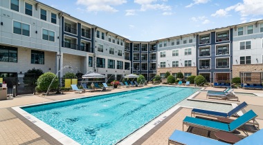 Saltwater Pool And Relaxing Sun Deck At Our Apartments In Allen, TX