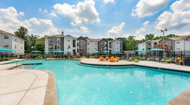 View of the Pool at Our Luxury Apartments Near Mallard Creek Church Road