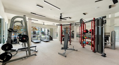 Spacious Workout Area at Our Mallard Creek Apartments with Gym