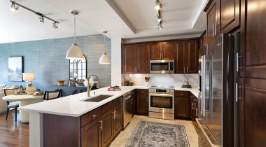 Kitchen and Dining Area at Our Luxury Apartments in Uptown Dallas